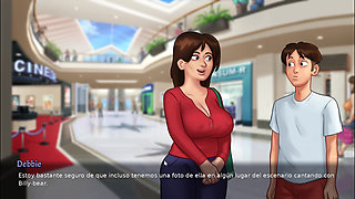 My stepmom kisses me in the fitting room and gets hot - summertime saga