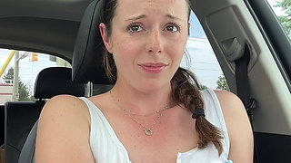 Trying Out a Cute New Vibrator in a Busy Parking Lot!