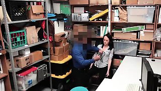 Cute teen thief tried to avoid punish and got fucked