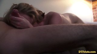 DTFsluts - Adrianna Nicole Sticks Things Up Her Butt at Home