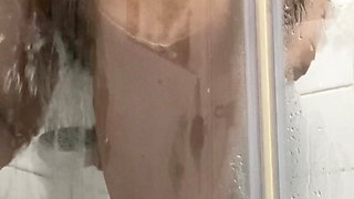 POV You Catch Your Stepmom Masturbating in the Shower