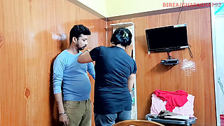 Hot Indian desi girls ladies tailor was measuring the boy seeing shop empty they had sex..