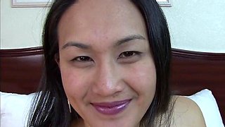 Amateur asian teen licks ass and sucks cock