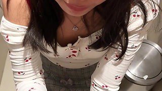 18 Years Old Asian Suck Me in Public Restroom