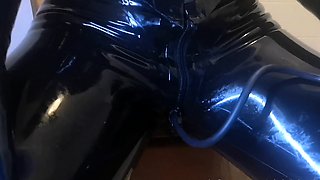 Mistress Danica latex solo masturbation