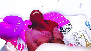 Binal veil woman loves WOT while being squeezed by her breast milk
