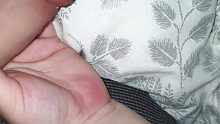 Step mom took step son dick in her hand and solved the problem