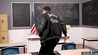 cougar orders a student to punish her bum