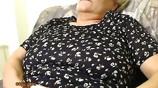 Blonde granny fucked by young muscular dude