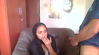 Behind the Scenes of Hijab Office MILF Had a Visitor Neighbor Boy