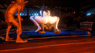 Goblin Cave vam 3D goblin the beautiful girl with big boobs in gangbang and all her holes inserted part 2