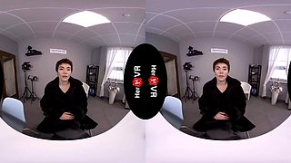 Amber Deep - First Vr Casting - Petite Amateur Striptease Fingering