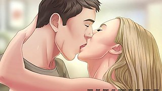 Animated teen hentai givers reverse cowgirl in a public toilet
