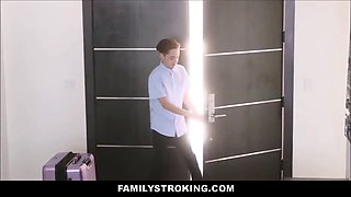 Sumptuous latina cougar stepmother Christiana Cinn lets her young sonnie fuck her to ejaculation on vaca