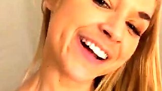 POV style close up with college blowjob