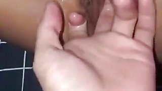 After Cumming Inside My Javanese Wife's Vagina, She Was Very Good at Jerking My Cock
