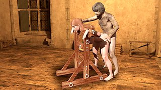 Animated anime wife gets down in 3D action with some thrilling struggles