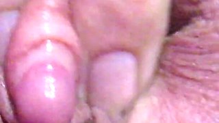 Huge clit jerking in close up