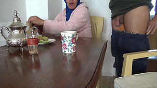 Perverted Muslim Woman Lets Stepson Cum in Her Morning Coffee