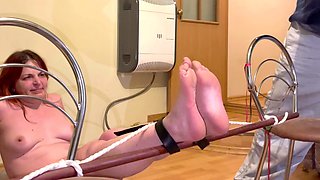 This Time No Fun for Her - Bastinado with Cane 2nd Time