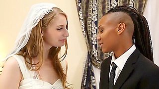 White Bride is Ass Licker for Her Black Lesbian Lover