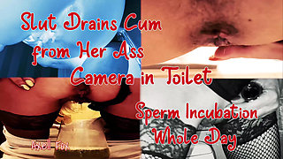 Sperm Drain #5. Dirty Blonde Releases Cum and Cums with Her Ass in 7 Hours. Art Video.