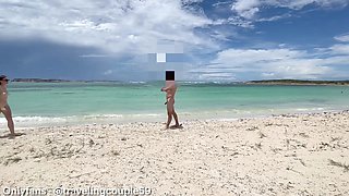 Wife Fucks a Random Fit Guy on Nudist Beach While Hubby Is Recording, Slut Wife Getting Fucked on Nudist Beach by Stranger