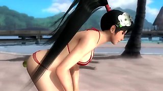 Dead or alive 5 sexy girls winning animation in tight bikini thong 3D ass !