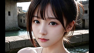 ai-generated Pure and Innocent Beauty Young Girl Experiences Stand-up Sex in an Abandoned Building