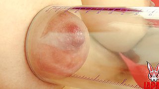 Nanako Hinata Pumps Her Nipples Until They Swell, Clamps Them Hard... and Lets Them Leak Milky Drops. Extreme Close-up POV