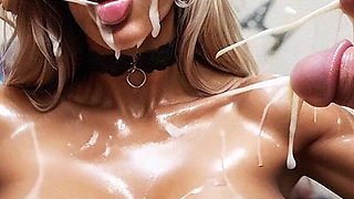 Slut Blonde Hard Sex, Curvy Woman with Big Tits Sucking Big Dick, Slave Woman,bdsm