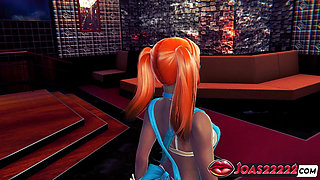 Red Head Goya 3D Hentai - Closeup Rimjob, Double Dildo Insertion, and POV Fingering Leading to Intense Orgasm