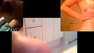 Japanese teen teases pussy with toys and cock