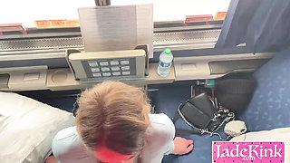 Real Couple Fucks on Amtrak Train - Horny Public Sex in HD