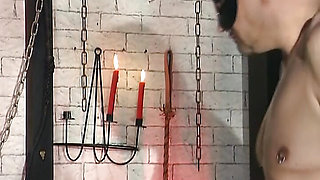 Attractive German blonde rides dick after BDSM action