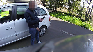 The Teacher Swallows Cock on a Street (dick Flash Extreme Outdoor Action!) - Misscreamy