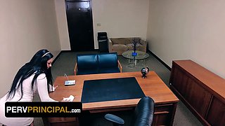 Corrupt vice principal gets caught embezzling school funds and now her ass and snatch are on the line