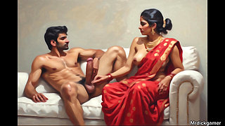 Indian threesome sex with my girlfriend and her stepmom geetha