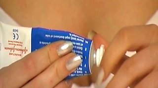 Masked Teen From Germany Showing Her Muff on Casting