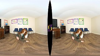Wet Lessons - Redhead Schoolgirl Uniform Striptease