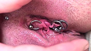 He Play with My Clit and Pierced Pussy Makes Me Fews Orgasms