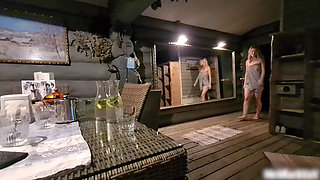 Russian Public Bath with Big Natural Tits