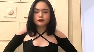 Amateur asian teen licks ass and sucks cock