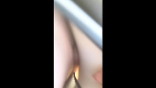BWC Shemale Jerks and Cums Outdoors - Cadence Caliber Public Stroke Compilation