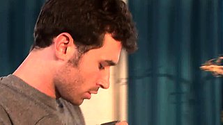 Beautiful Brunette Big Boobs Rides Fake Cock