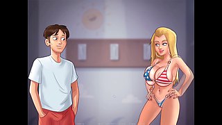 Outdoor sex with the biggest natural cock and massive boobs