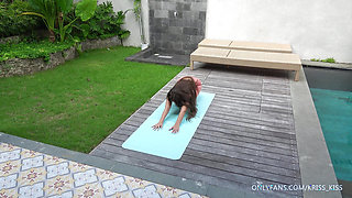 Step Sister Seduces Step Brother After Yoga Workout And Gets Huge Facial At The End!