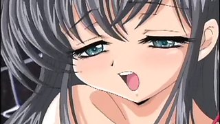 Pussy toyed anime teen gets wet