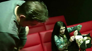 This French Babe Got Big Load of Cum in Cinema