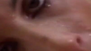 Big ass brunette fucked in her warm pussy and sprayed on the face